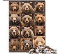 Brown Bear Collage Puzzles 1000 Pieces for Adults, Family Entertainment Toys Is Ideal As A Gift for The Whole Family 26x38cm