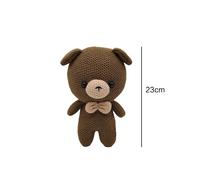 (Brown Bear) Crochet Amigurumi Toy Doll Stuffed Animal Knitted Fox Rabbit Pp Cotton Decor