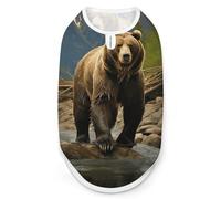 Brown Bear Dog Shirt Quick Dry Breathable Pet T-Shirt Soft Stretchy Sleeveless Vest Dog Apparel S