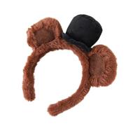 Brown Bear Ears Headband | Adorable Makeup Face Wash Headwear - Bear Face Wash Headband | for Halloween Cosplay Party Carnival Convention Performance