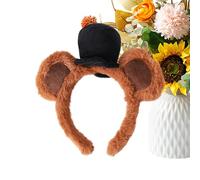 Brown Bear Ears Headband, Brown Face Makeup Headbands - Soft Plush Bear Ears Headbands for Halloween, Cosplay, Party, Carnival, Convention, Performance