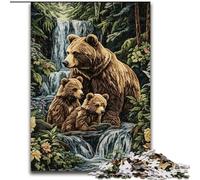 Brown Bear Family Jigsaw Puzzles for Adults Teenagers Jigsaws Puzzle, Challenging Difficult Deal As Gifts for The Whole Family (50x75cm)