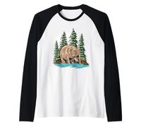 Brown Bear Fishing in Lake Raglan Baseball Tee