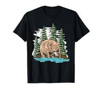Brown Bear Fishing in Lake T-Shirt