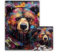 Brown Bear Graffiti 1000 Piece Jigsaw Puzzles for Adults Jigsaw Puzzles Creative Family Game & Home Decor, for Teenagers 50x75CM/19.68x29.52inch