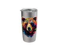 Brown Bear Grizzly Bears Forest Wilderness Wild Brown Bear Stainless Steel Insulated Tumbler