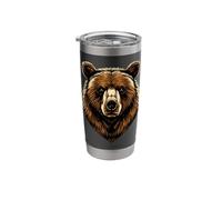 Brown Bear Grizzly Bears Forest Wilderness Wild Brown Bear Stainless Steel Insulated Tumbler