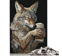 Brown Bear Grizzly Nature Puzzle 500 Piece Adult Jigsaw Puzzle Puzzle for Adults And Teenager Jigsaw Puzzles for Adults Educational Game Challenge Toy 500pcs (52x38cm)