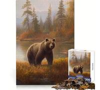 Brown Bear in Lapland Jigsaw for Adults1000 Pieces Cognitive Skill Soothing Downtime Solid Lock Ideal Xmas Gift (50x75cm)