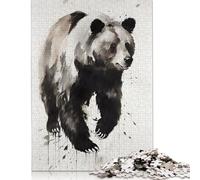 Brown Bear Ink 500 Piece Jigsaw Puzzle for Adults Family Game Teens Jigsaw Puzzle 500pcs (52x38cm)