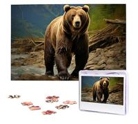 Brown Bear Jigsaw Puzzle for Adults Challenging Wooden Puzzles 1000 Pieces Personalized Photo Puzzle Picture Jigsaws Custom Jigsaw Puzzles for Birthday