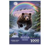 Brown Bear Jigsaw Puzzles for Adults The Impossible Challenge 1000 Piece Difficult Hard Jigsaw Puzzles for Man And Woman with Letters on Back 70x50cm/1000pcs