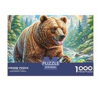 Brown Bear Jigsaw Puzzles Puzzle for Adults Kids. 1000 Piece Great Gifts Challenge Toy Educational Game Home Decoration for Educational Games Gifts 38x26cm/1000pcs