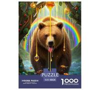Brown Bear Jigsaw Puzzles Puzzle for Adults Kids. 1000 Piece Great Gifts Challenge Toy Educational Game Home Decoration for Adults& Kids Age 14 Years Up 38x26cm/1000pcs