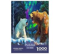 Brown Bear Jigsaw Puzzles Puzzle for Adults Kids. 1000 Piece Whimsical Challenge Toy Educational Game Home Decoration for Educational Games Gifts 38x26cm/1000pcs