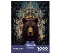 Brown Bear Jigsaw Puzzles Puzzle for Adults Kids. 1000 Pieces Great Gifts Challenge Toy Educational Game Home Decoration for Adults& Kids Age 14 Years Up 38x26cm/1000pcs