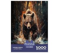 Brown Bear Jigsaw Puzzles Puzzle for Adults Kids. 1000 Pieces Whimsical Challenge Toy Educational Games Home Decoration for Adults& Kids Age 14 Years Up 38x26cm/1000pcs