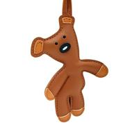 Brown Bear Leather Bag Charm Cute Bear Bag Charms for Womens Handbags Animal Ornament Accessories Decoration for Handbag Car Keychain