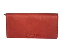 BROWN BEAR long wallet for women, wallet with RFID technology for women, elegant pure German nappa leather, RFID blocking, wallet for women, mobile purse for office, Cherry red, Casual
