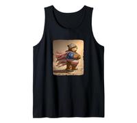 Brown Bear Military Costume for America Battlefield Lovers Tank Top