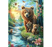 Brown Bear Mother And Cub 300 Piece Jigsaw Puzzle for Adults Teens Wild Animals Fantasy Animal Study Room Decor Focus Training Vibrant Colours Great Gift for Scholars 300 PCS