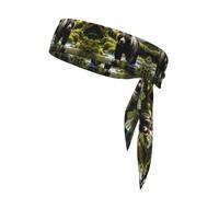 Brown Bear Pounce Sports Head Tie. Comfortable, Breathable, Fashionable, Unisex, Suitable for Running, Yoga, Fitness and Other Sports.