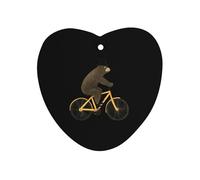 Brown Bear Rider Hanging Car Air Fresheners 1Pcs Aromatherapy Tablets Automotive Fragrance Scented Card Decor Love form