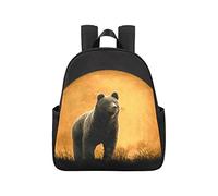 Brown Bear Standing in The Wood Backpack for Teens 12.40x5.12x14.17inch Purse Backpack Multipurpose Casual Running Backpack Business Travel School,Office