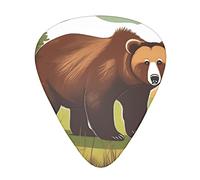 Brown Bear Walking Guitar Plectrums Classical Triangle Bass Acoustic And Electric Guitar Plectrums For Guitarists 12 Pieces