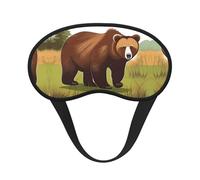 Brown Bear Walking It is a Black-Rimmed Eye mask. The Soft Eye mask can Improve Sleep Quality and is Suitable for Indoors, Outdoors and Traveling.