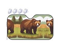 Brown Bear Walking Small Printed car Front Windshield Sunshade - car Window Sunshade, Quick Cooling 15â„ƒ
