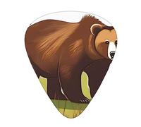 Brown Bear Walkingguitar Plectrums 12 Piece Set, 3 Thicknesses For Acoustic Guitar, Bass Guitar, Electric Guitar And More.
