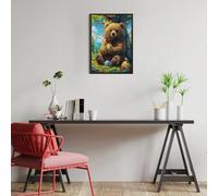 Brown Bear with Easter Eggs 300 Piece Jigsaw Puzzle for Adults Animals And Plants Jigsaw Family Vacation Activity Vibrant Creative Challenge Stress Relief Pastime 300 PCS