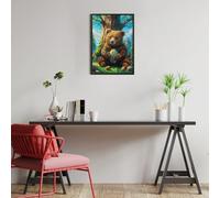 Brown Bear with Easter Eggs 300 Piece Jigsaw Puzzle for All Ages Animals And Plants Valentines Day Gift Couple Activity Smooth Edges Home Decor Bonding Experience 300 PCS