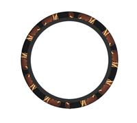 Brown Bear with Head Raised Printed Steering Wheel Cover, 15-inch Universal Steering Wheel Protective Cover, Anti-Slip, Sweat-Absorbing,