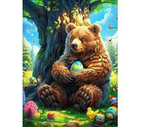 Brown Bear with Honey Jar 300 Piece Count Premium Jigsaw Puzzle Animals And Plants For Adults Teens 14+ Concentration Training Indoor Game Family Game Night Creativity Gift Giving 300 PCS