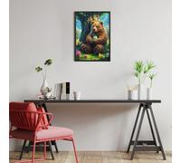 Brown Bear with Honey Jar 300 Piece Jigsaw Puzzle for All Ages Animals And Plants Jigsaw Thoughtful Housewarming Gift Family Game Night Vibrant Design Stress Reliever 300 PCS