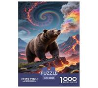 Brown Bear1000Pieces JigsawPuzzlesanimal ForAdults Challenging LargePiecePuzzles Age12+byth EducationalGame Brainteasing Adults Jigsaw Puzzle 38x26cm/1000pcs