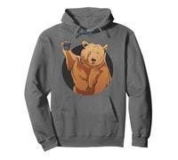 Brown Bears Head Bear Motif For Bear Team Or Papa Bear Pullover Hoodie