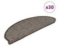 (brown beige, 65 x 21 x 4 cm/ 30 pcs) vidaXL Self-adhesive Stair Mats Stair Treads Protector Rug Sisal-Look 15 pcs
