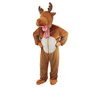 Brown Big Head Reindeer Moose Costume Set for Adults - Perfect for Christmas Parties, Themed Events, & Festive Family Gatherings Halloween Halloween