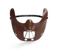 Brown Bite Restraint Mask - Brown Bite Restraint Mask With Silver Bars - Perfect for Character Dress Up and Halloween Fancy Dress