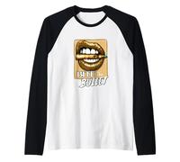 Brown Bite The Bullet Brown Graphic Raglan Baseball Tee