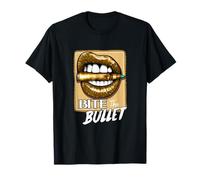 Brown Bite The Bullet Brown Graphic T-Shirt
