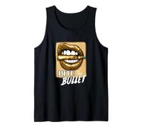Brown Bite The Bullet Brown Graphic Tank Top