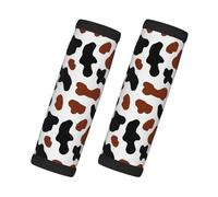 Brown Black Cow Luggage Handle Wraps for Suitcase, Soft Luggage Handle Covers, Luggage Tags Identifiers for Suitcases, Travel Luggage Accessories Essentials for Flying