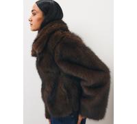 Brown Bonded Faux Fur Zip Through Jacket XL