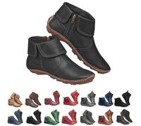 Brown Boots Stylish Waterproof Slip Resistant Biker Combat Ankle Booties with Lace-Up Zipper for Dog Yard Neoprene Boots