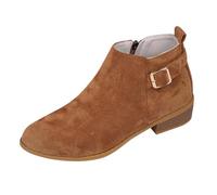 Brown Boots Women Chelsea Boots Women Ankle Shoes Spring Autumn Winter Retro Short Shoes Chunky Heel Pointed Side Zipper Comfortable Casual Ankle Womens Extended Calf 8 (Brown,4)