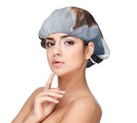 Brown Border Collie Bokeh God With Yellow Eyes,Adult's Satin Sleeping Cap - Women's Elastic Sleep Bonnet, Adjustable Overnight Hair Cover